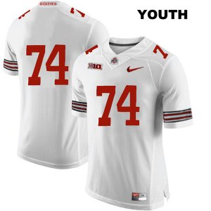 Youth NCAA Ohio State Buckeyes Max Wray #74 College Stitched No Name Authentic Nike White Football Jersey DY20B71VW